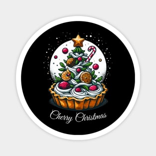 cherry christmas Tree Magnet